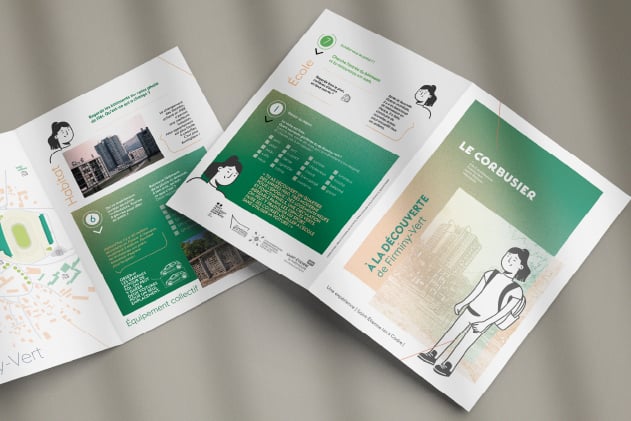 Création graphique du livret scolaire pour le site Le Corbusier – Firminy