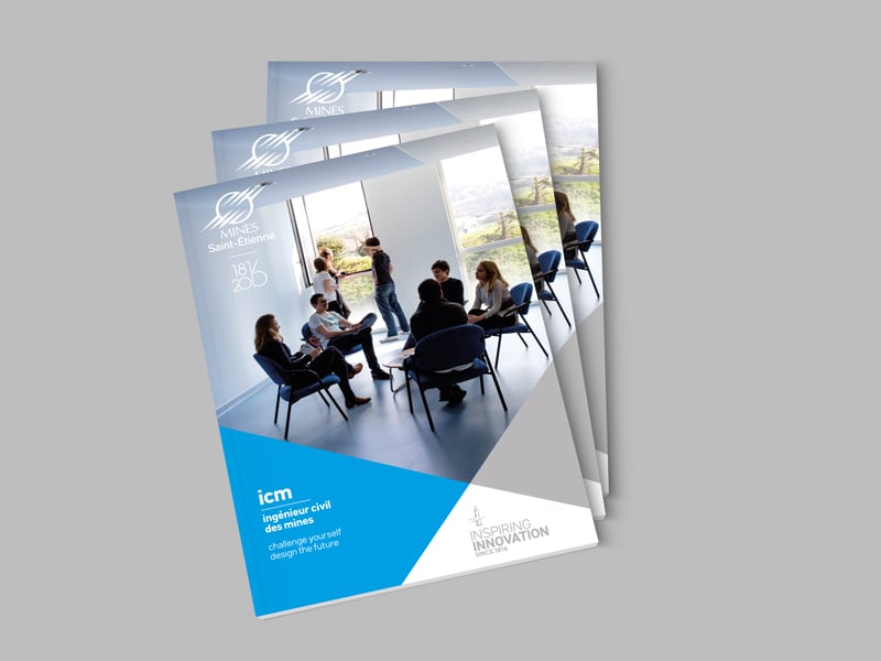 Création de la brochure ICM de l'Ecole des Mines de Saint-Etienne