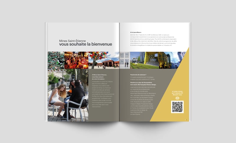 Création de la brochure ICM de l'Ecole des Mines de Saint-Etienne