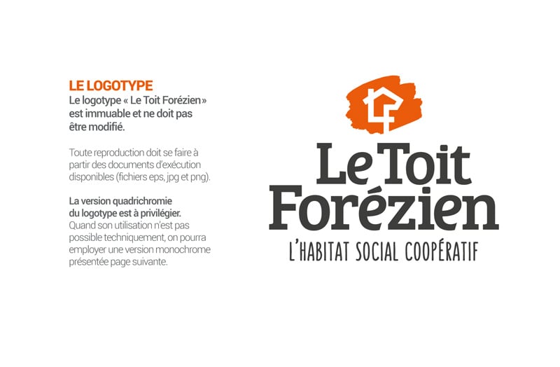 Création de la nouvelle image de marque Le Toit Forézien.