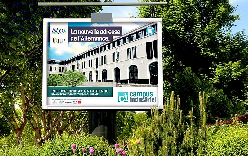 Création de la campagne Inauguration du Campus Industriel à Saint-Etienne.