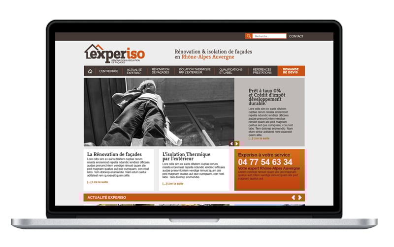 Création du site internet Experiso.