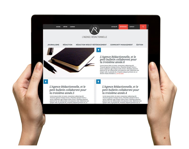 Création du site internet de l'Agence Rédactionnelle