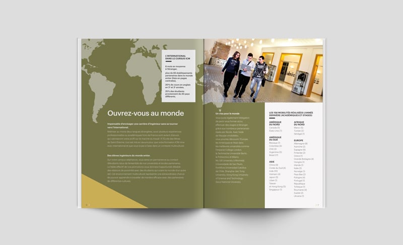 Création de la brochure ICM de l'Ecole des Mines de Saint-Etienne