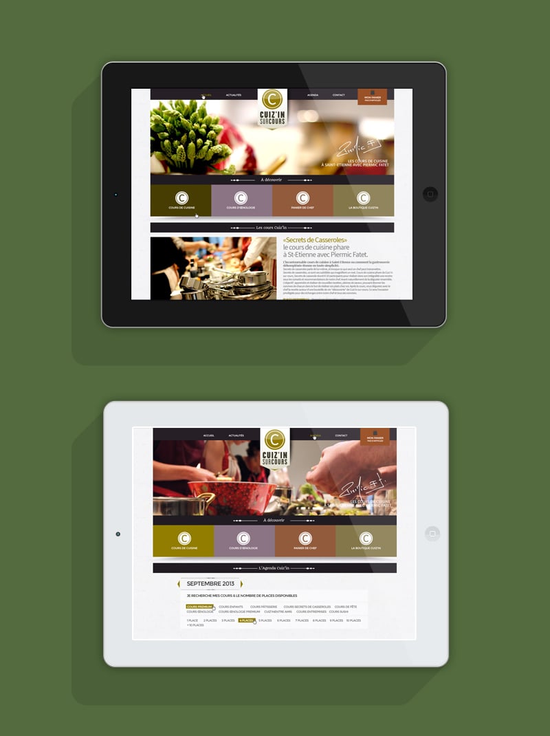Création du site internet ecommerce Cuiz'in sur Cours