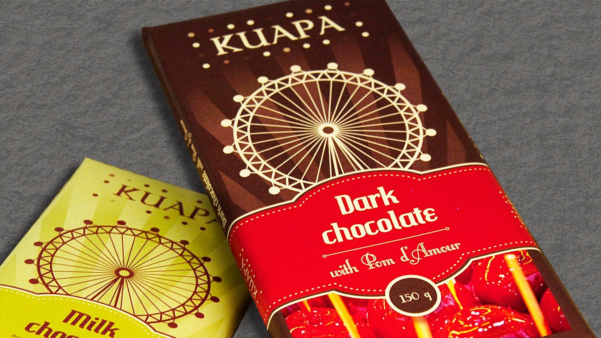 Création de packaging tablettes de chocolat.