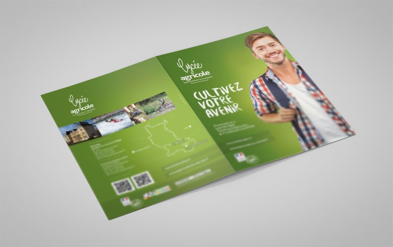 Création de nouveaux supports de communication pour le lycée agricole de Précieux.