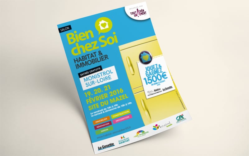 Communication du salon de l’habitat et de l’immobilier à Monistrol en en Haute-Loire.