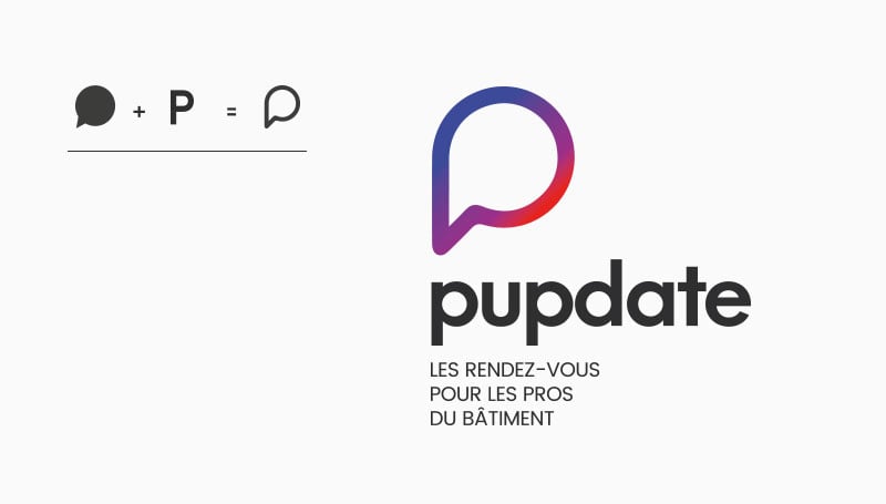 Naming et création de la marque b to b Pupdate