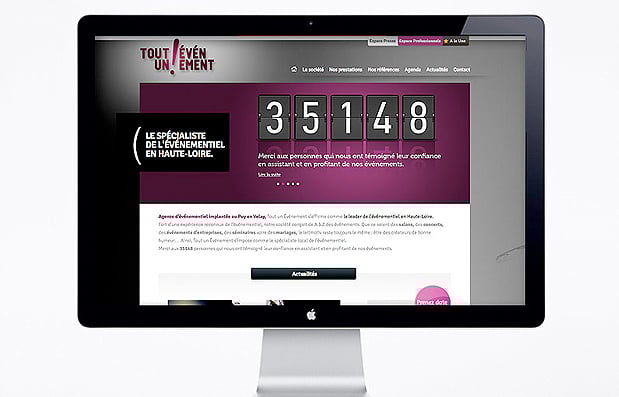 Création du site internet du spécialiste de l’événementiel en Haute-Loire.