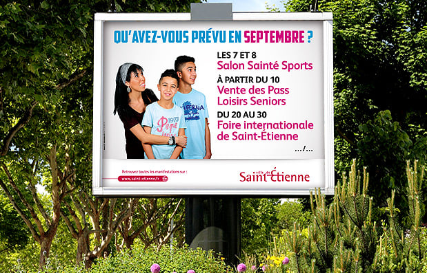 Création de la campagne de communication Agenda de la Ville de Saint-Etienne (Septembre).