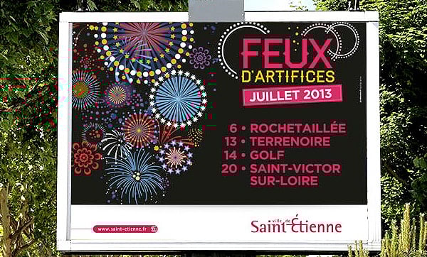 L’agence 32 Décembre signe la campagne 14 Juillet de la ville de  Saint-Etienne.