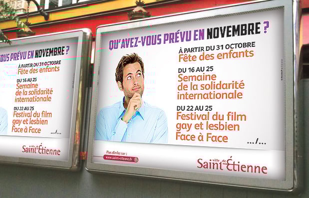 Création de la campagne de communication Agenda Ville de Saint-Etienne (Novembre).