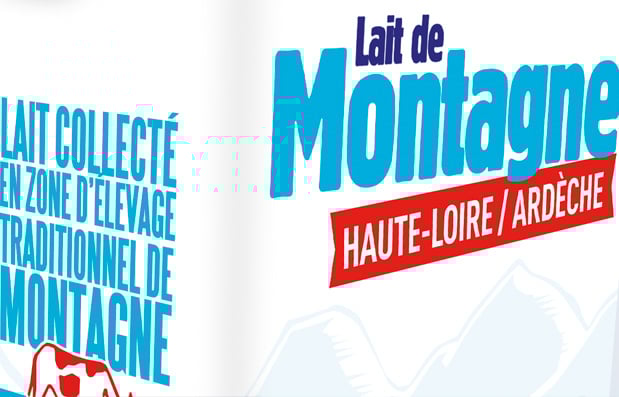 Création du packaging des Laiteries Gérentes en Haute-Loire.