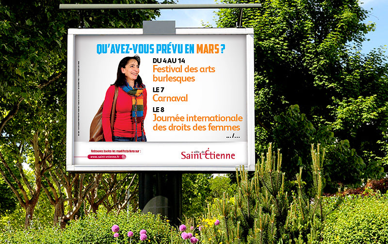 Campagne de communication Agenda de la Ville de Saint-Etienne (Mars 2014)