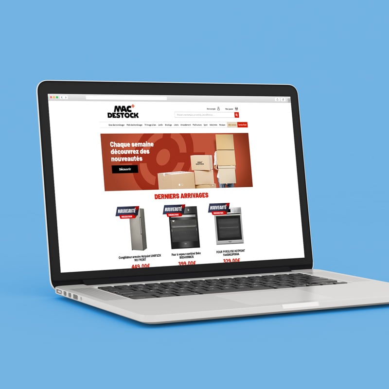 Création de la boutique en ligne Mac Destock