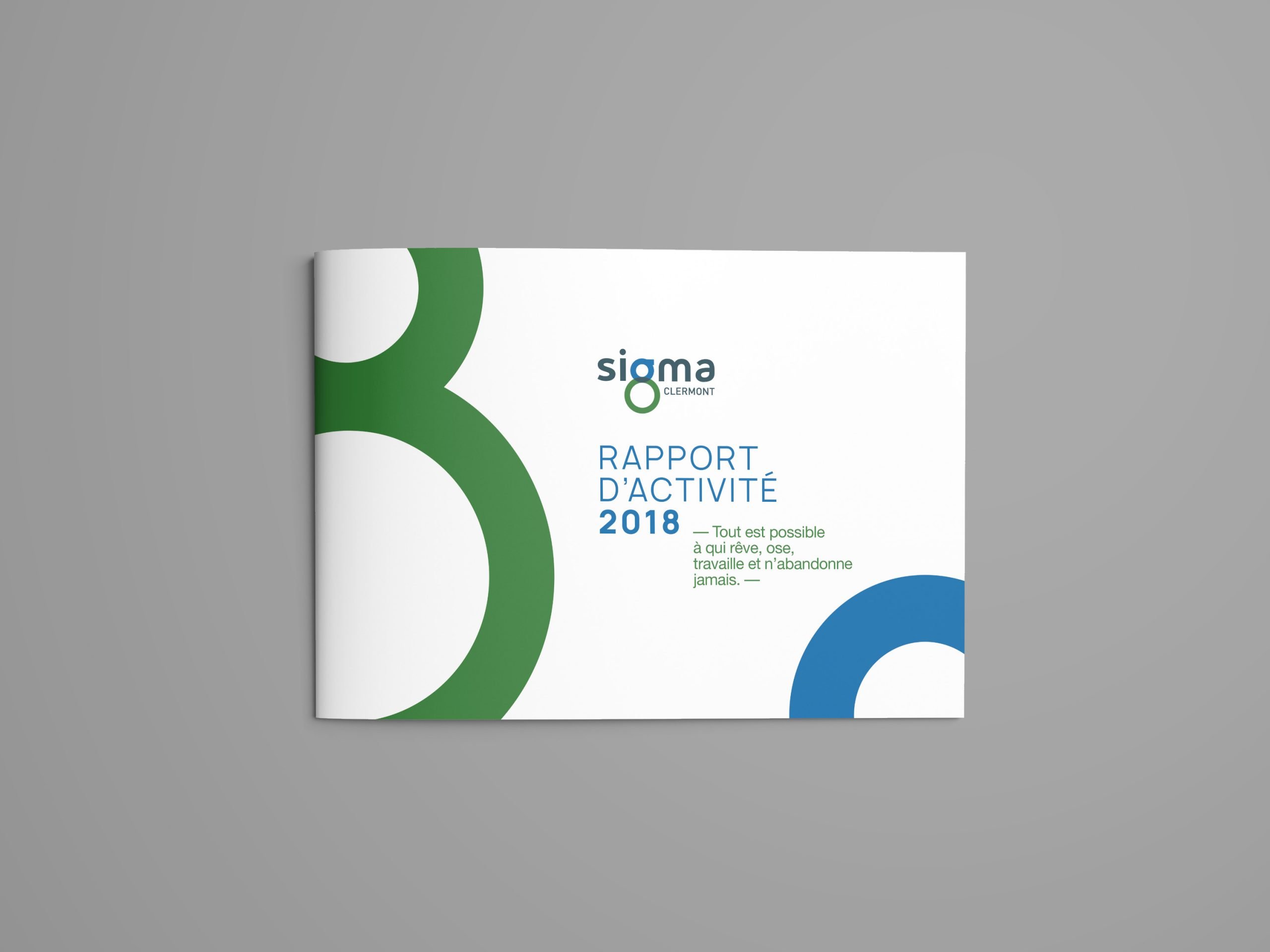Création du rapport d’activité annuel de Sigma Clermont-Ferrand.
