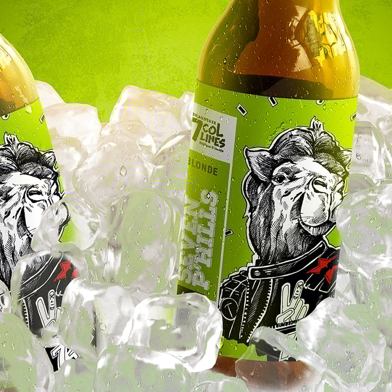 Création de la gamme packaging Brasserie des 7 collines.