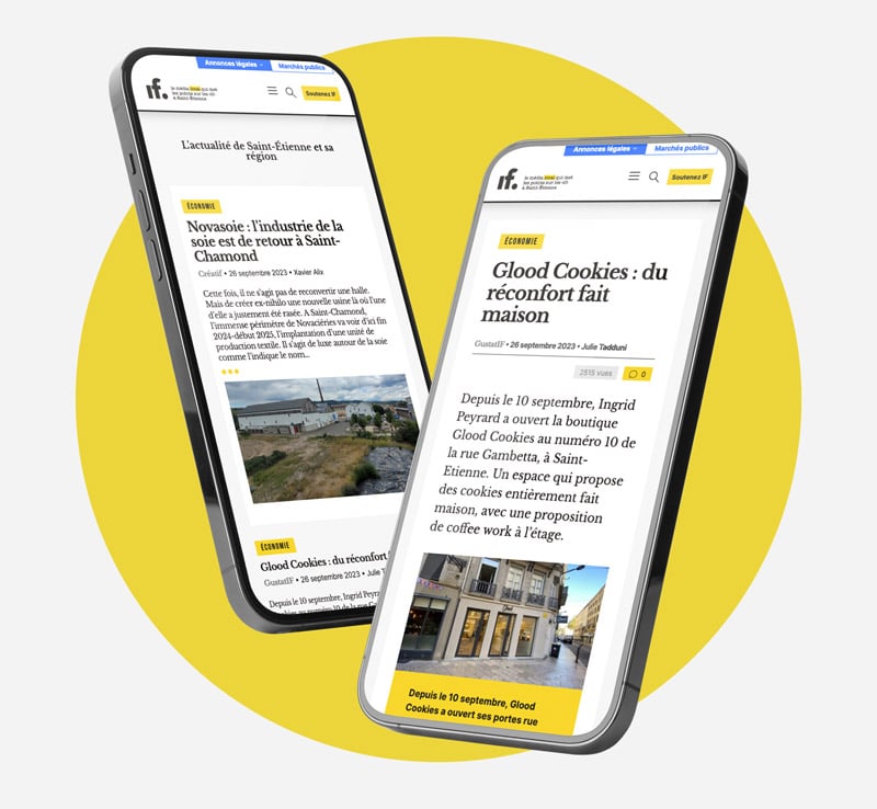 Création du site du média stéphanois IF Saint-Etienne.