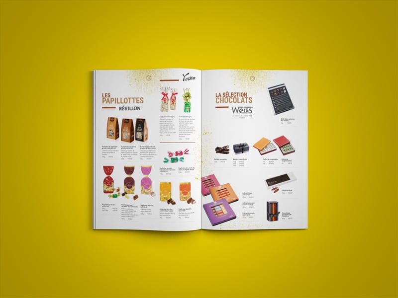 Création de la catalogue Chocolat 2016 des Cafés Chapuis.