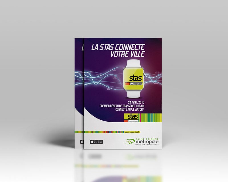 La Stas connecte la ville de Saint-Etienne avec l'Apple Watch®