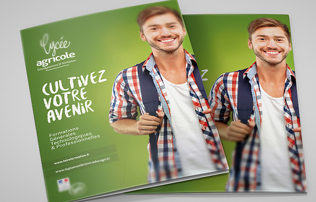Création de nouveaux supports de communication pour le lycée agricole de Précieux.