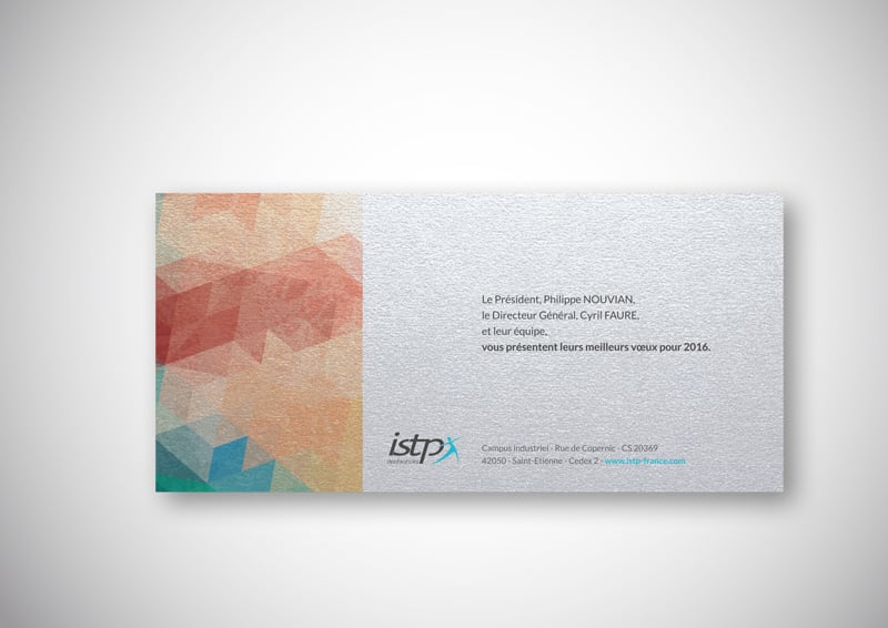 Création de la carte de vœux 2016 de l’ISTP.