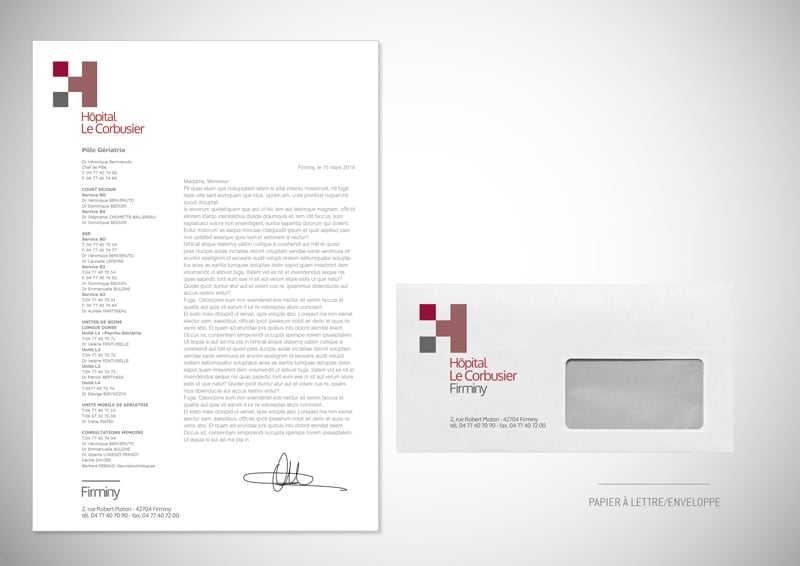 Création de la nouvelle identité visuelle de l'hôpital de Firminy