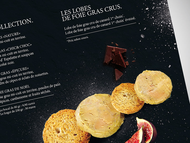 Création des supports de communication de la marque Créateur de Foie Gras