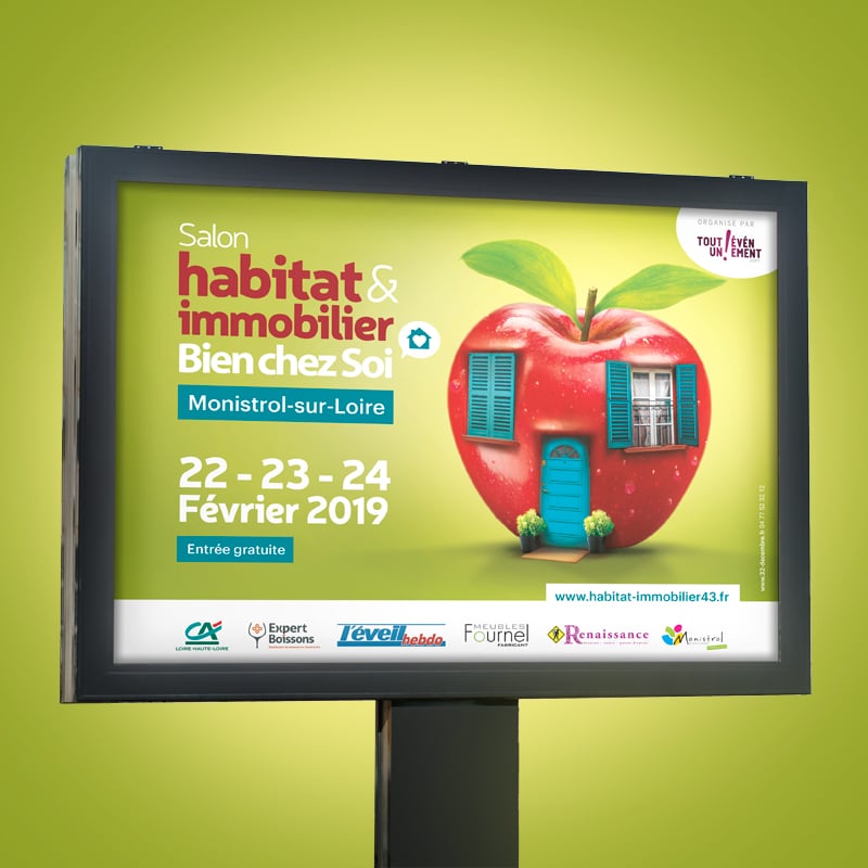 Création du visuel du salon de l’Habitat et de l’Immobilier de Monistrol