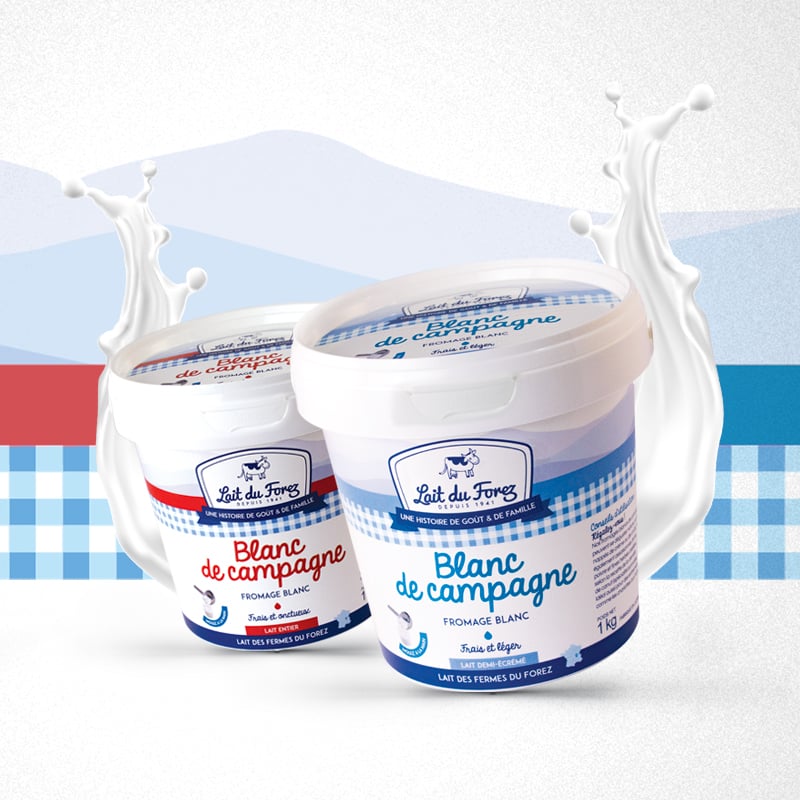 Création du packaging Blanc de campagne.
