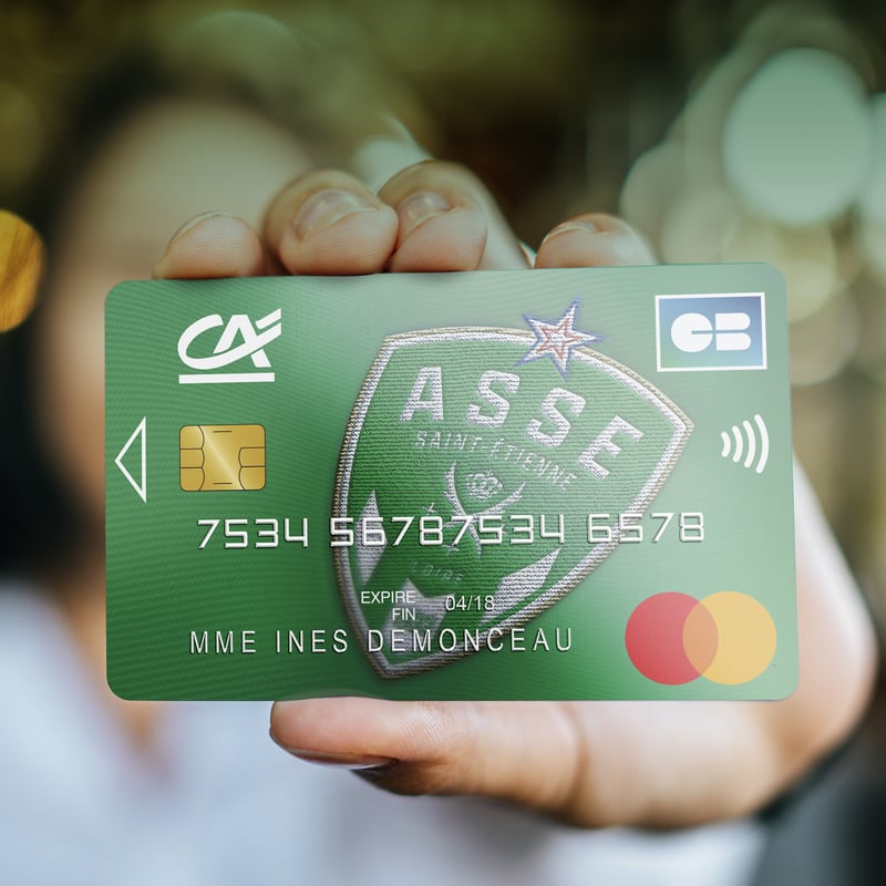Création graphique de la carte bancaire Asse du Crédit Agricole Loire Haute-Loire.