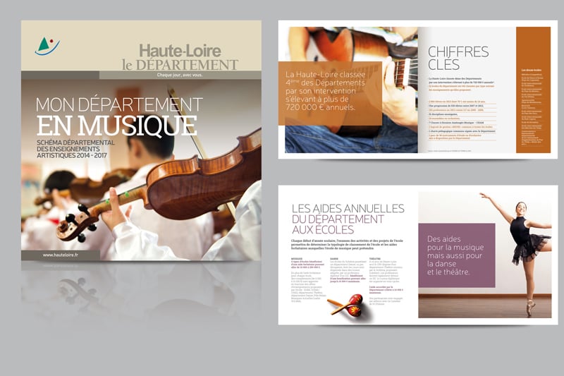 Création de la plaquette "Mon Département en Musique" pour le Département de la Haute-Loire
