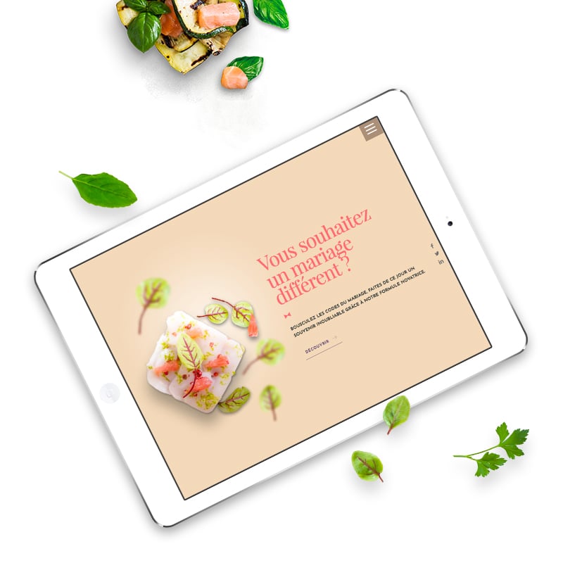 Création de marque et création de site internet Cuizin Evénementiel.