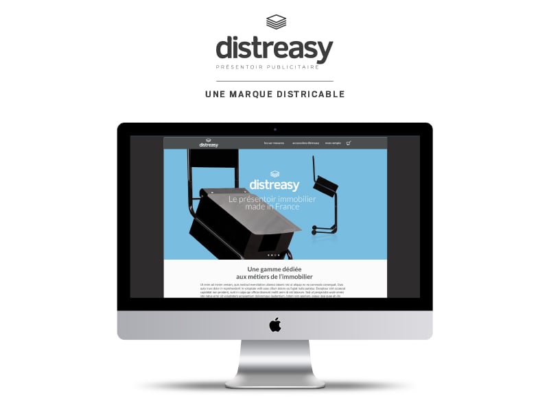 presentoir-publicitaire.fr, nouveau site ecommerce de la marque Distreasy