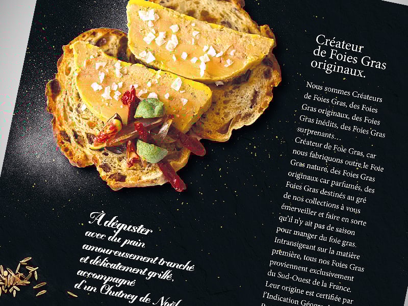 Création des supports de communication de la marque Créateur de Foie Gras