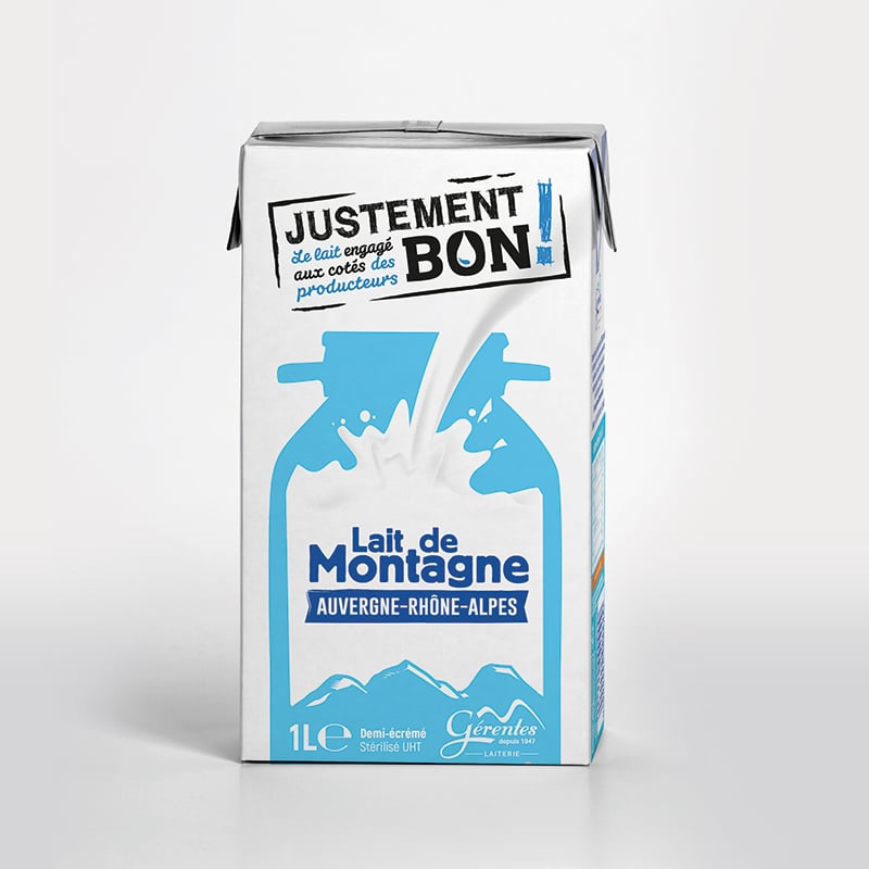 Création de packaging pour la laiterie Gérentes.