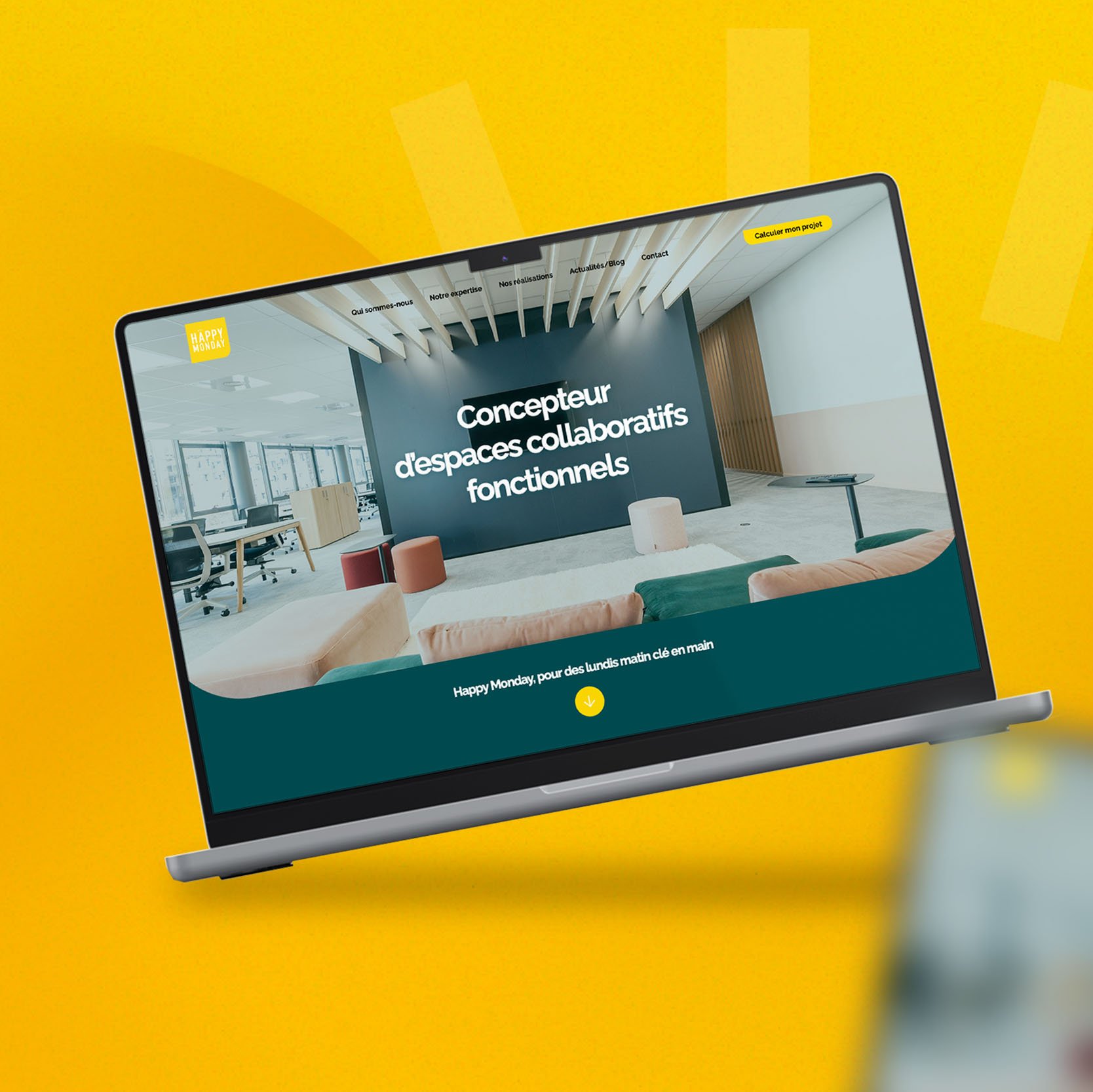 Création sur mesure du site internet Happy Monday