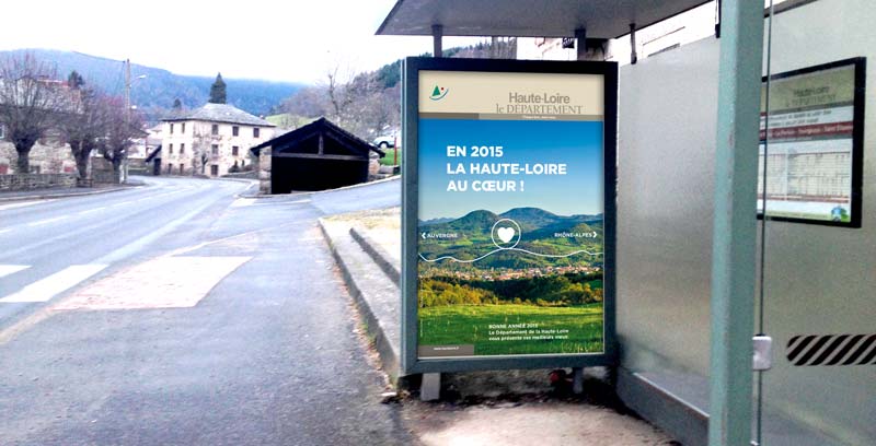 Création de la campagne abribus du Département de la Haute-Loire