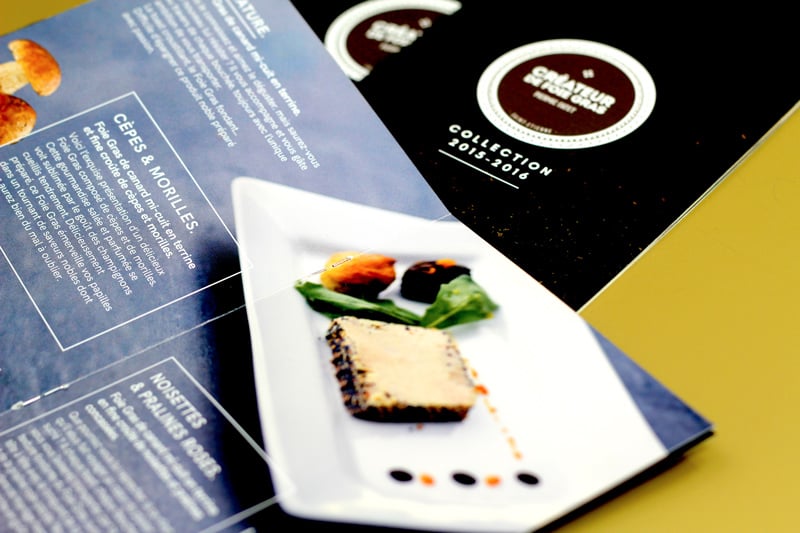 Création de la plaquette Collection Foie Gras 2015 pour Créateur de Foie Gras