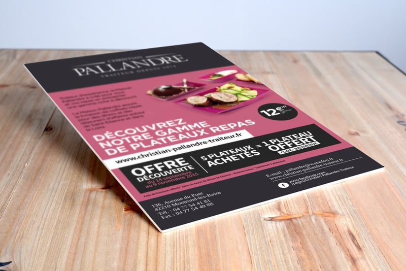 Marketing direct pour les plateaux repas de la Maison Pallandre