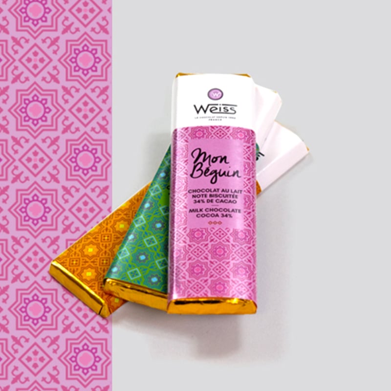 Création du packaging « Mon Béguin » des Chocolats Weiss