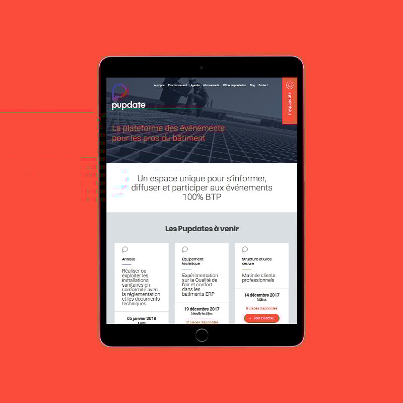 Création du site internet Pupdate