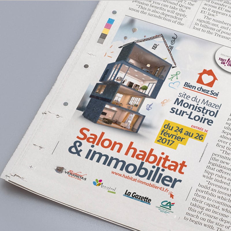 Création de la campagne  du salon de l’habitat et de l’immobilier à Monistrol en Haute-Loire.