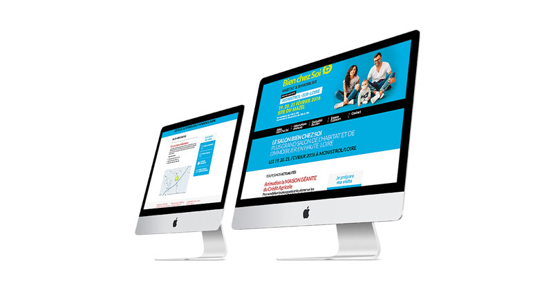 Création et mise en ligne du site internet Bien Chez Soi, salon de l'habitat et de l'immobiler en Haute-Loire