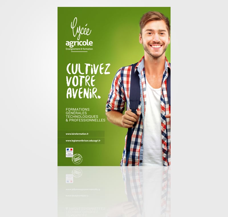 Création de la nouvelle charte graphique pour le lycée agricole de Précieux.
