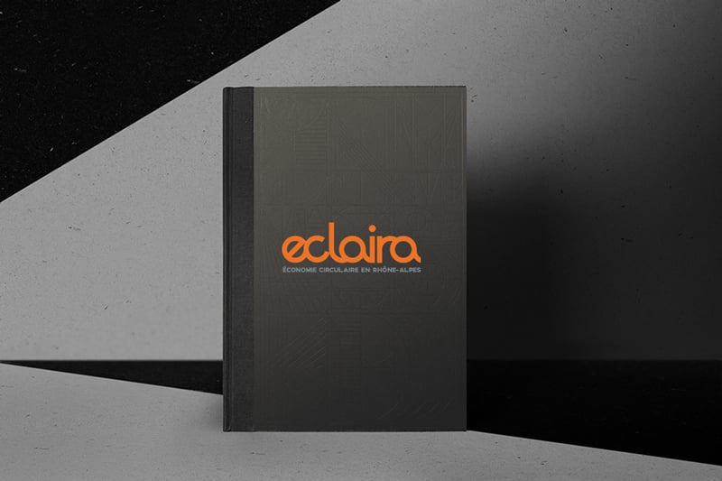 Naming et Création du logo Eclaira, plateforme d'économie circulaire en Rhône-Alpes.