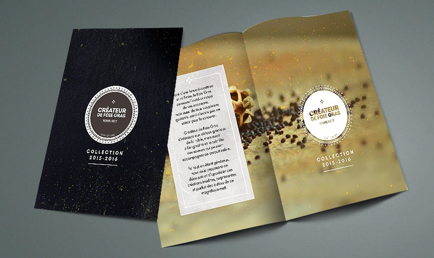 Création de la plaquette Collection Foie Gras 2015 pour Créateur de Foie Gras