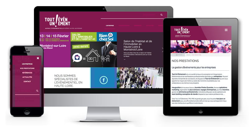 Création du site internet de l'agence événementielle Tout Un Evénement.
