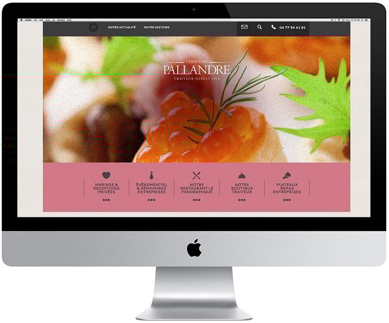 Création du site internet du Traiteur Pallandre